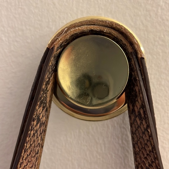 Ann Taylor Snakeskin-Embossed Leather Tote Bag - Picture 2 of 5